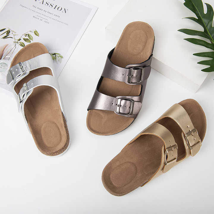 ZUSERIS Suede Clogs For Women Men's Leather Mules Cork Footbed Potato Shoes Comfort House Sandals Adjustable Buckle Antislip Slippers With Arch Support Width,36 Apricot | Mules & Clogs