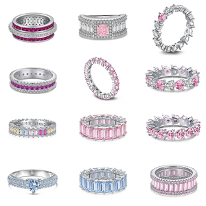 Anelli <span class=keywords><strong>Baguette</strong></span> Personalizzati in <span class=keywords><strong>Argento</strong></span> Sterling 925 Placcato Oro 14k 18k con Diamanti e Pietre Preziose Impilabili da Fidanzamento e Matrimonio - Product Image 1