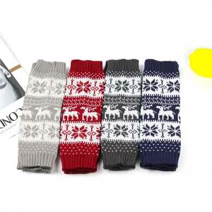 Leggings hasta la Rodilla para Mujer, Otoño Invierno, Calcetines de Punto Suaves con Estampado de Copos de Nieve, Gruesos y Transpirables para Uso Diario, Venta al Por Mayor - Product Image 4