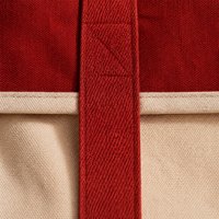 Sac fourre-tout en toile sérigraphié durable avec logo personnalisé, motif lettres, taille moyenne, bordure contrastante pour marques de détail et cadeaux promotionnels