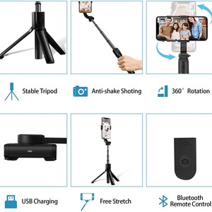 Estabilizador de cardán multifunción para teléfono inteligente con control remoto Bluetooth, diseño plegable, soporte antivibración - Product Image 5
