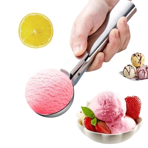 Cuchara reutilizable de acero inoxidable 430 para helado con gatillo, utensilio de cocina para hacer bolas de <span class=keywords><strong>hielo</strong></span> <span class=keywords><strong>en</strong></span> caja - Product Image 2