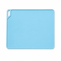 Tapis de table réutilisable, imperméable, résistant à l'huile, antidérapant, 40x30cm, avec rebord surélevé, fente pour ustensiles, en silicone, pour enfants