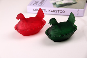 Modern Glass Chicken Shaped Candy Jar Multicolor Decorative Multifunction <strong>Storage</strong> <strong>Container</strong> for Daily Use Home Kitchen - Product Image 4