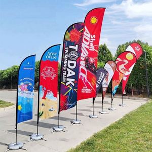 Customized Cross-Border Outdoor Advertising Beach Flagpole Water Injection DAO Qi <b>Road</b> Flag Fiber Promotional Flags Banners - Product Image 2