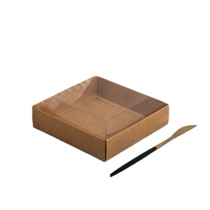Boîte en papier transparente pour biscuits, <span class=keywords><strong>mousse</strong></span> au chocolat, gâteaux, beignets, à emporter, différentes formes de boîtes alimentaires - Product Image 5
