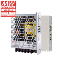 Alimentation à découpage AC-DC industrielle pour LED et CCTV, sortie simple 12V 5A, efficacité 84%, entrée 100-240VAC, LRS-35-12