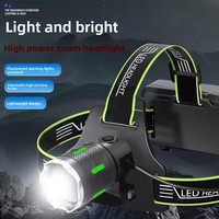Linterna Frontal Láser Blanca Ultrabrillante de 10W, Venta al Por Mayor de Fábrica, Rotación de 360 Grados, Función de Zoom, Carga Tipo-C, para Hogar y Exteriores