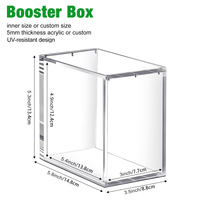 Boîte de rangement acrylique pour boosters Pokémon, étui acrylique pour boosters, étui acrylique ETB, boîte de rangement Pokémon avec couvercle coulissant magnétique