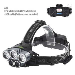 Nouvelle lampe de travail portable USB rechargeable super lumineuse pour l'extérieur, IP65, portée de 100-199 m, pour la pêche, le camping, lampe frontale en ABS - Product Image 2