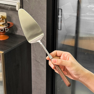 Ensemble d'ustensiles de cuisine Shiny-Jh en acier inoxydable 304 avec manche en noyer, spatule, louche à soupe, antiadhésif, 5 pièces - Product Image 2