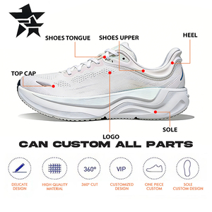 Giày thể thao ngoài trời thoáng khí, chất liệu da thật, nhẹ, lót lưới, dây buộc, chống trơn trượt dành cho nữ và nam - Product Image 4