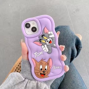 Nhà máy nóng bán Dễ Thương 3D Stereoscopic mô hình phim hoạt hình Silicone trường hợp điện thoại cho iPhone 16 15 14 13 12 11 cao su Cover quay lại - Product Image 4