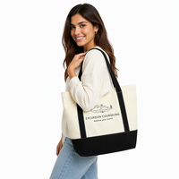 Sac fourre-tout en toile de coton réutilisable avec impression de nom de collègue, cadeau publicitaire pour événement
