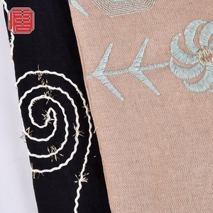 Nouveau design de tissu de broderie <span class=keywords><strong>Crespo</strong></span> fleur de rayonne en nylon personnalisé pour robe - Product Image 5