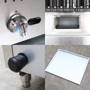 Griglia a Gas Commerciale da 12 Pollici con Girarrosto, 35.000 BTU, in <span class=keywords><strong>Acciaio</strong></span> Inossidabile, Griglia Radiante Resistente con Riduzione del Rumore per Steakhouse - Product Image 4