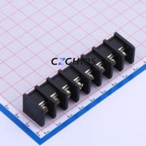 DBT30S-10.0-8P-BK-P Barrier Terminal Block Through hole Component (THT),P=10mm Connector Two Sides 10mm 1x8P Edge Pin - Product Image 1