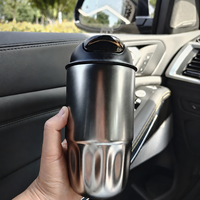 Mug de voyage isotherme en acier inoxydable à double paroi, anti-fuite, avec couvercle rabattable, compatible porte-gobelet de voiture, pour l'e-commerce