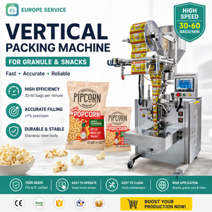 Máquina Automática para Envasar y Llenar Bolsas de Palomitas de Maíz con Sellado de Nitrógeno, en Oferta - Product Image 1