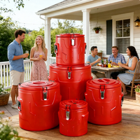 Ensemble promotionnel de 5 glacières robustes de 5-10-30-50-70L pour boissons glacées et aliments chauds, avec bacs isothermes