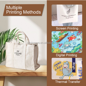 Bông vải mua sắm Túi <span class=keywords><strong>tote</strong></span> cho hồ bơi du lịch công suất lớn bãi biển tái sử dụng bãi biển với sọc - Product Image 4