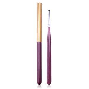 Pinceau de mélange dégradé pour nail art en nylon, tête ronde, virole sertie, stylo de mélange de couleurs pour la conception de gels UV - Product Image 5