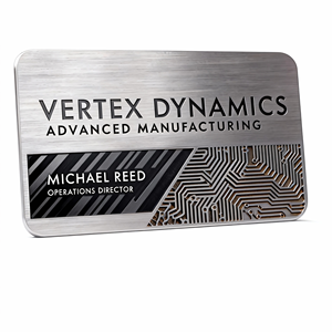بطاقات أعمال معدنية مخصصة راقية من الفولاذ المقاوم للصدأ، هدايا تذكارية للشركات بشعار الشركة، حرف معدنية - Product Image 3