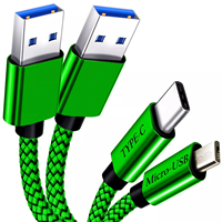 Câble USB Type C tressé en nylon durable, résistant à la flexion, avec logo personnalisé OEM, prix d'usine, charge rapide 3A pour téléphone et ordinateur