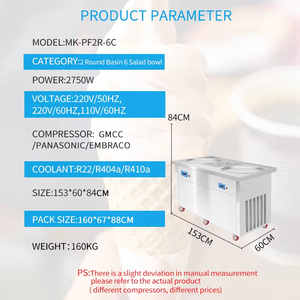 Nueva máquina de helados de 220V para hacer deliciosos rollos de helado, novedad de 2017 - Product Image 6