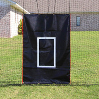 Filet de cible pour cage de frappe de softball et baseball 6x4 pieds avec 8 attaches octopus en PVC Noir/Rouge/Blanc Fabriqué à Huizhou, Guangdong
