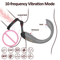 Tragbarer Silikon-Vibrations-Analplug mit Fernbedienung Stoßender Prostata-Massager 100% Wasserdichtes Erwachsenen-Sexspielzeug für Männer
