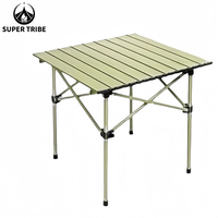 Chaise pliante moderne et portable en métal pour camping, barbecue, voyage et pique-nique, avec table carrée en fer intégrée