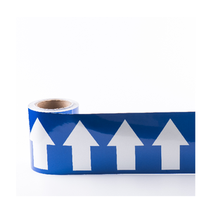 Precio de fábrica al por mayor TM3100 rojo + blanco 5cm * 50 m/rollo película de vinilo autoadhesiva acrílica PET no imprimible reflectante - Product Image 4