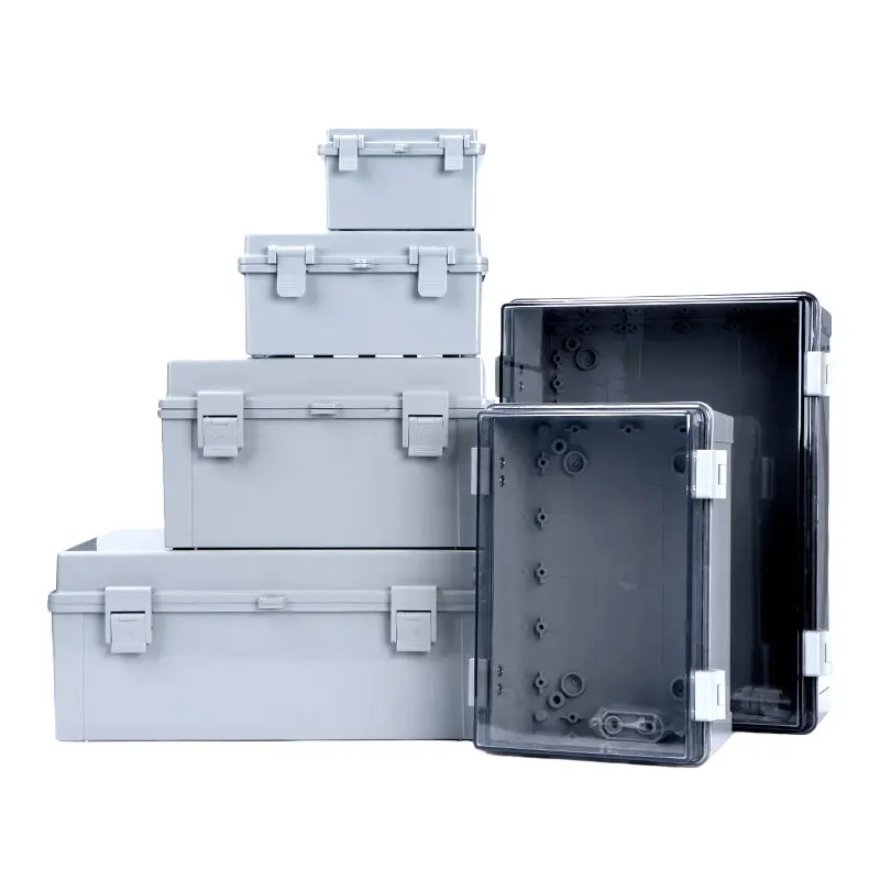 Caja impermeable de monitoreo SAIPWELL IP67 Caja de terminales con hebilla resistente a la intemperie para exteriores con cajas de policarbonato para orejas
