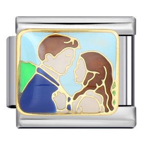 Charmes romantiques pour la Saint-Valentin, cœur, clé, flèche, ailes d'amoureux, dessin animé, acier inoxydable, accessoires cadeaux unisexes - Product Image 5