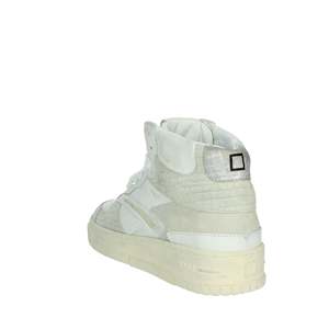 D.A.T.E. Sneakers Donna W411-TH-CA-CC Bianco High Top Chunky con Lacci in Vera Pelle e Suola Ammortizzata - Product Image 2