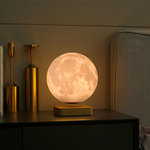 Hot Selling Magnetic Levitation Moon Lamp with Touch Adjustment Bedroom LED Night <b>Light</b> for Kids Minimalist Design - Product Image 3