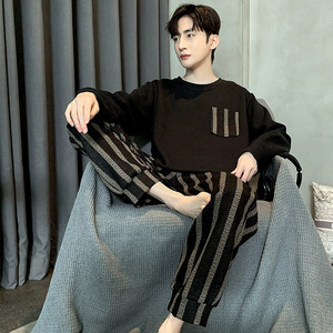 <span class=keywords><strong>Pijamas</strong></span> de Poliéster Elástico y Transpirable para Hombre, Estilo Moderno para Estudiantes, Nueva Llegada Primavera/Otoño 2025, Manga Larga, Alto Atractivo - Product Image 5