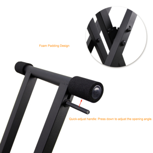 K-723B-1 Quick-Adjust Locking Design 6-Position Adjustable Double-X Rubber & Metal Computer Keyboard <b>Stand</b> (Taiwan) - Product Image 3