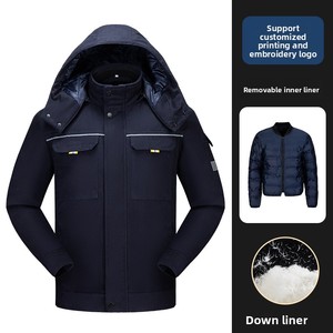 Veste <span class=keywords><strong>de</strong></span> <span class=keywords><strong>travail</strong></span> hivernale, combinaison <span class=keywords><strong>de</strong></span> sécurité en coton polaire épais pour le soudage, manteau <span class=keywords><strong>de</strong></span> protection thermique pour le personnel <span class=keywords><strong>de</strong></span> la Régie Électrique Nationale, logo personnalisé - Product Image 5