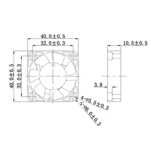 Yccfan DC พัดลมระบายความร้อน YDH4010C12F 40*40*10มม. 4010 5V 12V DC พัดลมแกน - Product Image 2