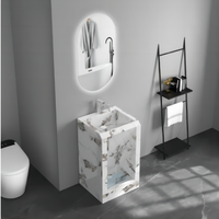 Meuble-lavabo de salle de bain en dalle de roche, style moderne et luxueux, simple, pour la maison et l'hôtel, directement de l'usine