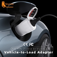 Adaptateur Feyree V2L/V2H Type 2 Prise 16A MAX Courant de décharge Nouveau certifié CE/FCC 2.2kW/3.5kW/7kW pour les voitures électriques de marque chinoise