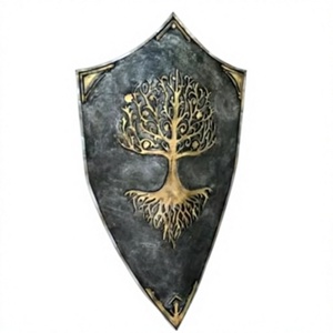 Bouclier Viking du Seigneur des Anneaux en métal et bois, poli à la main, noir, 22 pouces, rond, décoration d'intérieur par Calvin Handicrafts - Product Image 5