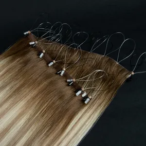 100% remy russo slavic hair water wave ricci micro loop extension 12A i migliori fornitori di capelli grezzi micro loop w