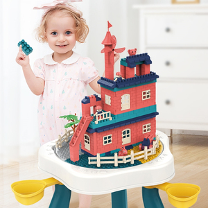 Stem prescolare educativo 177 pezzi Building Blocks tavolo plastica Building Block giocattoli scrivania per bambini Set di giocattoli fai da te - Product Image 3