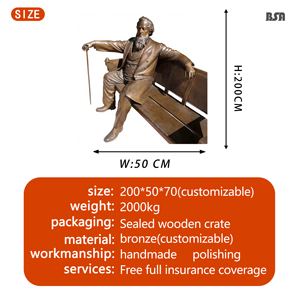Personalizar la figura <span class=keywords><strong>de</strong></span> bronce fundido Estatua del gobernador George W.P. <span class=keywords><strong>Caza</strong></span> para decoración <span class=keywords><strong>de</strong></span> parques - Product Image 3