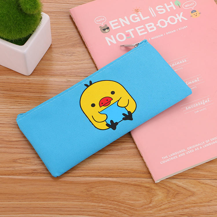 Creative Cartoon Canvas Pen Bag Cute Oxford Zero Wallet