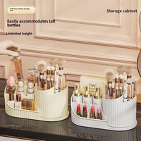 Support rotatif pour pinceaux de maquillage de table - Boîte de rangement multifonctionnelle pour rouge à lèvres, fards à paupières et coiffeuse