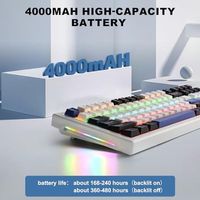 OEM ODM Wireless Mechanical Keyboard BT5024GHzUSB MultiColor LED with 18 Modes HotSwappable Custom Keyboard Red Creamy Switches